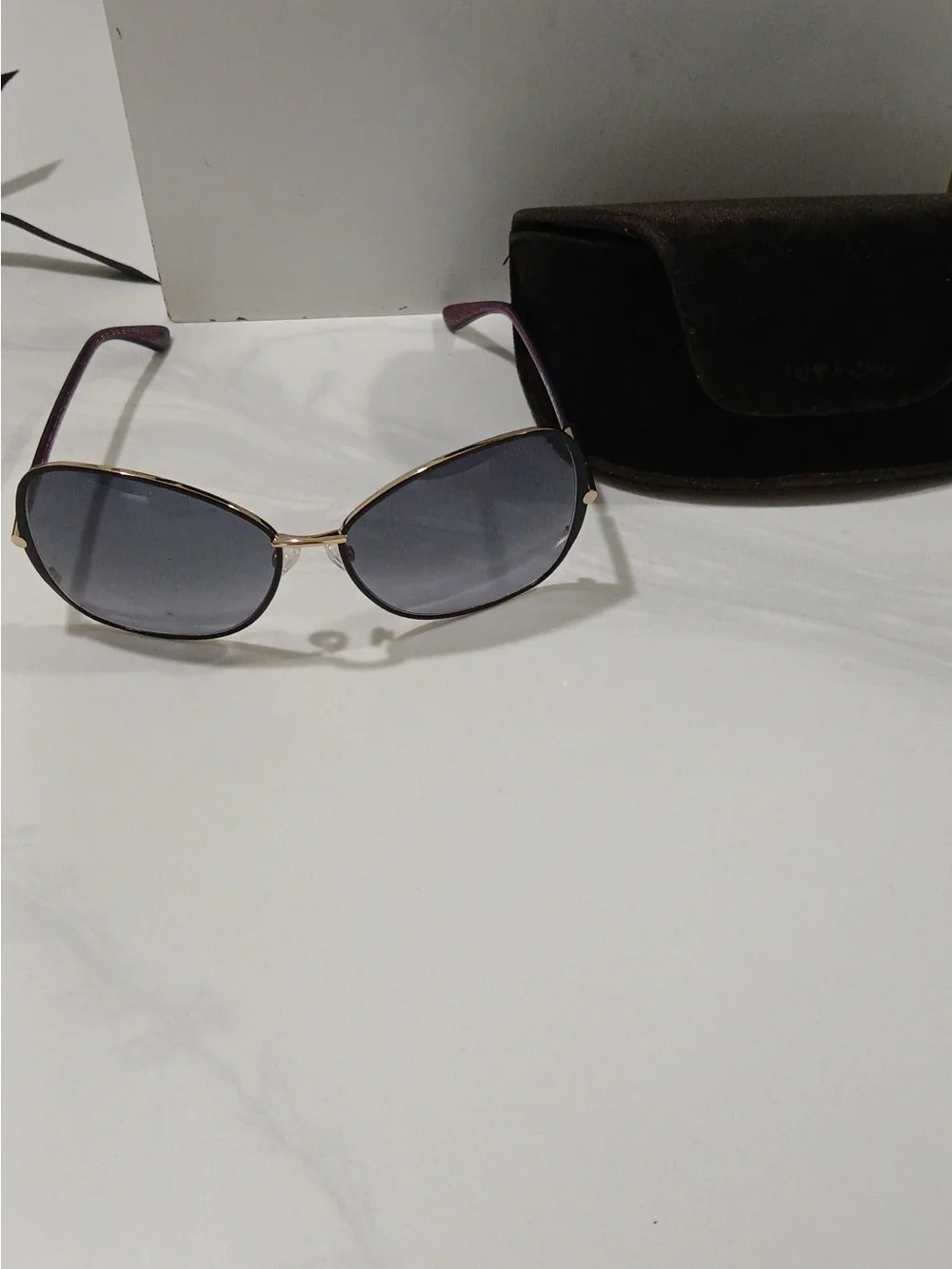 Women’s Purple Frame Sunglasses with Gradient Gray Lenses